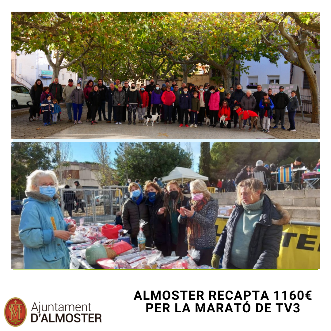 Read more about the article Almoster recapta 1.160 euros per la Marató de TV3