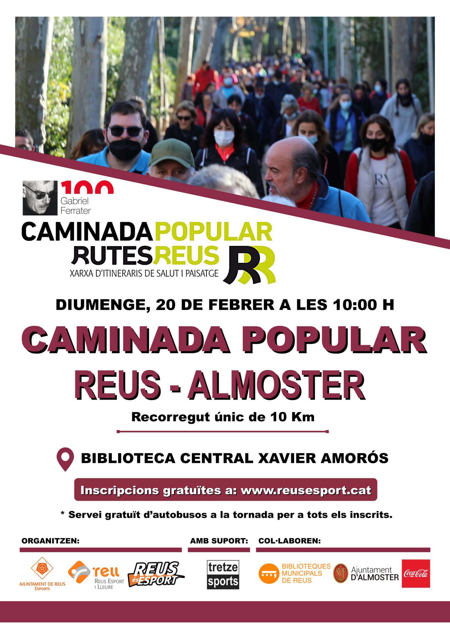 Read more about the article El pròxim 20 de febrer es farà una caminada popular Reus-Almoster