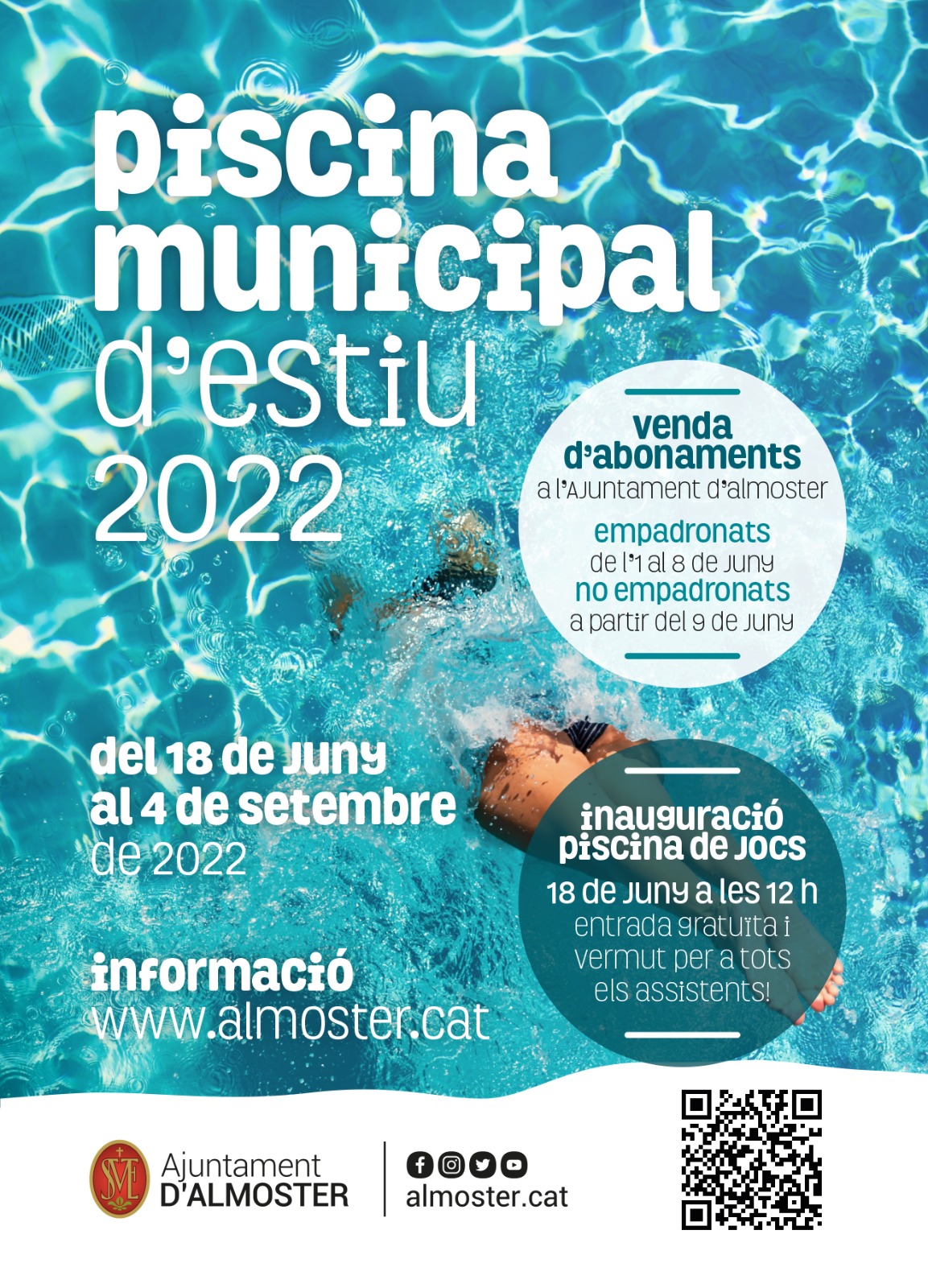 Read more about the article El pròxim 18 de juny s’obre la piscina municipal d’estiu 2022